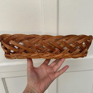 Slim Braided Woven Accent Basket